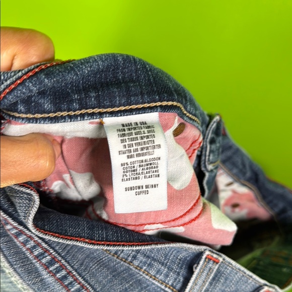 Lucky Brand by GENE MONTESANO Blue Ankle Cropped Jeans with Gradient Wash - Picture 4 of 11